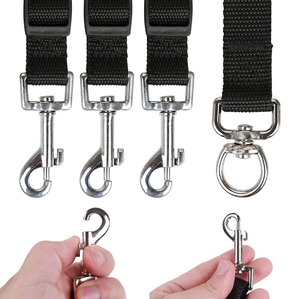 Guinzaglio per Cani, 3 in 1 Cane Guinzaglio, 3 In 1 Multi Guinzaglio per Animali Domestici, Regolabile Staccabile in Nylon Guinzaglio Cani, per animali domestici multipli (Nero)