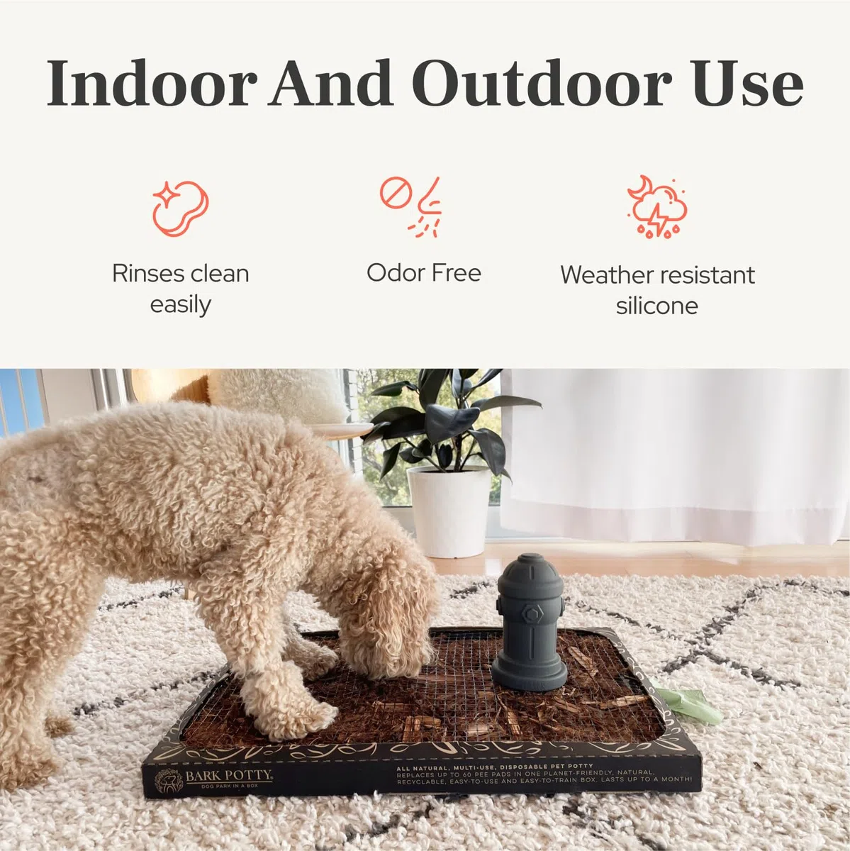 Bark Potty Idrante antincendio in Silicone per Cani Addestramento alla pipì per Cani Maschi Piccolo 10 cm L x 18 cm A