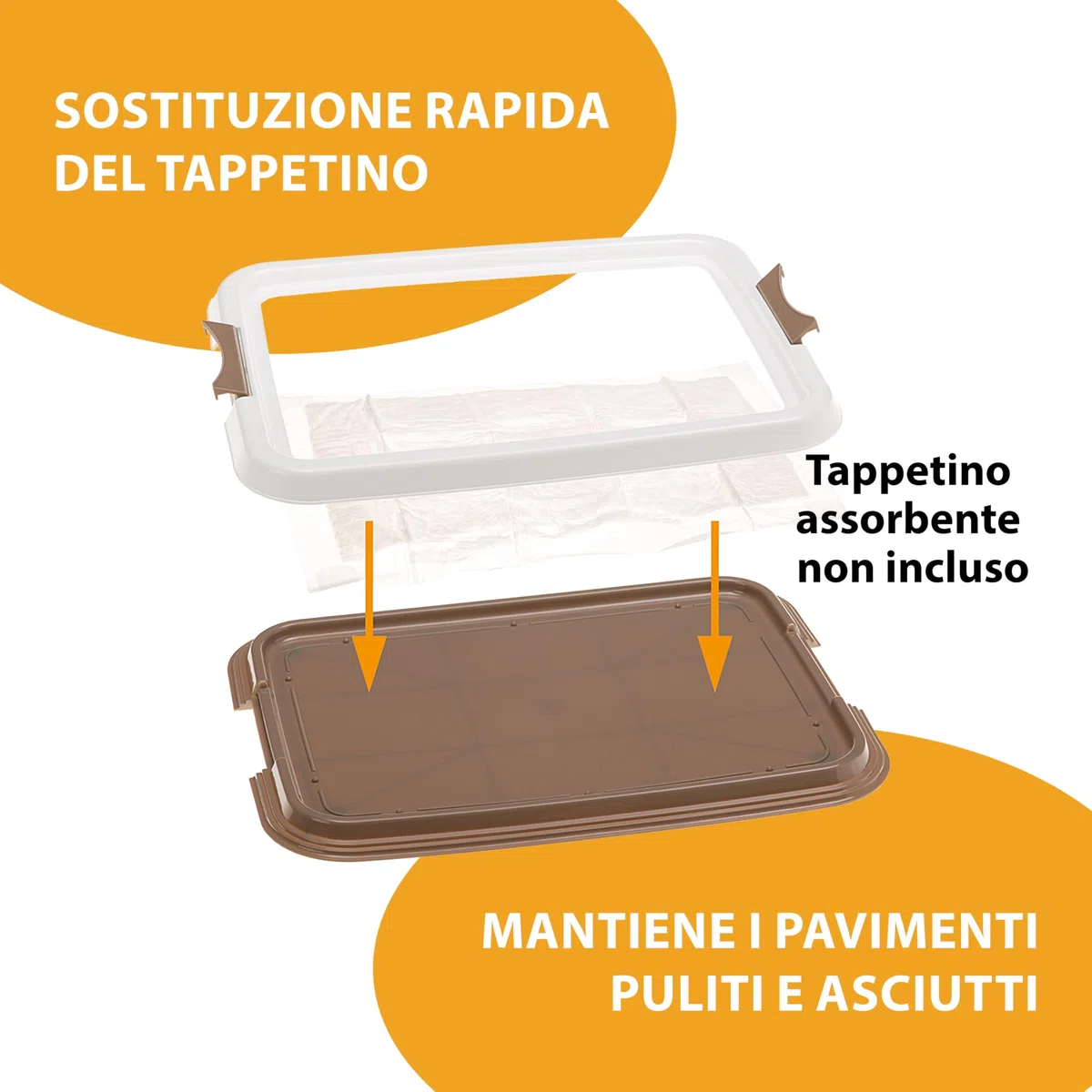 Ferplast Vassoio contenitivo cane cani Hygienic Pad Tray panni assorbenti stabile robusto