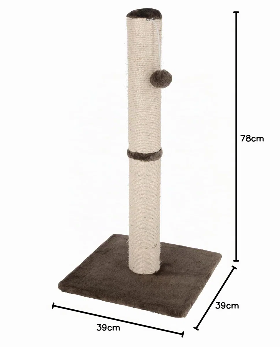 KERBL Tube a gratter Opal Maxi griffoir 78cm - Gris - Pour chat