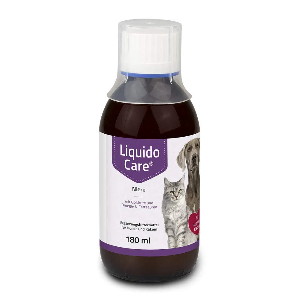 LiquidoCare Renal (180 ml) – Mangime complementare per cani e gatti – con verga d’oro, selenio, vitamine e acidi grassi omega – integrazione nutrizionale liquida