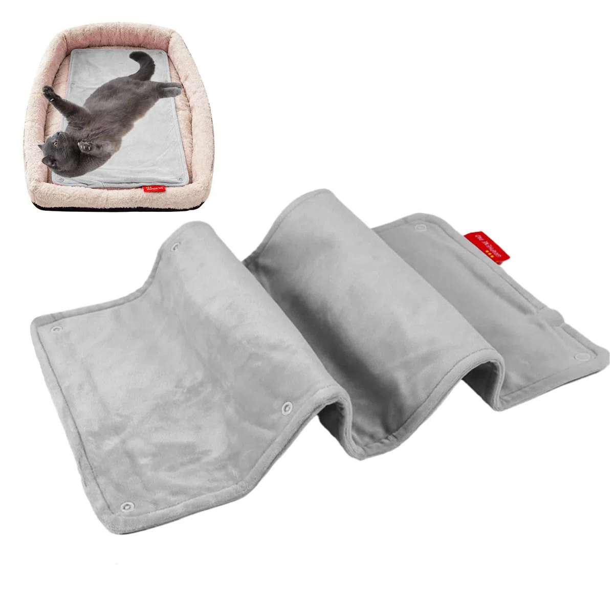 Tappetino riscaldante per gatti | riscaldante ricaricabile | Tappetino impermeabile ricaricabile 58 x 28 cm per gatti interni cuccioli animali domestici cani piccoli uomini donne inverno casa