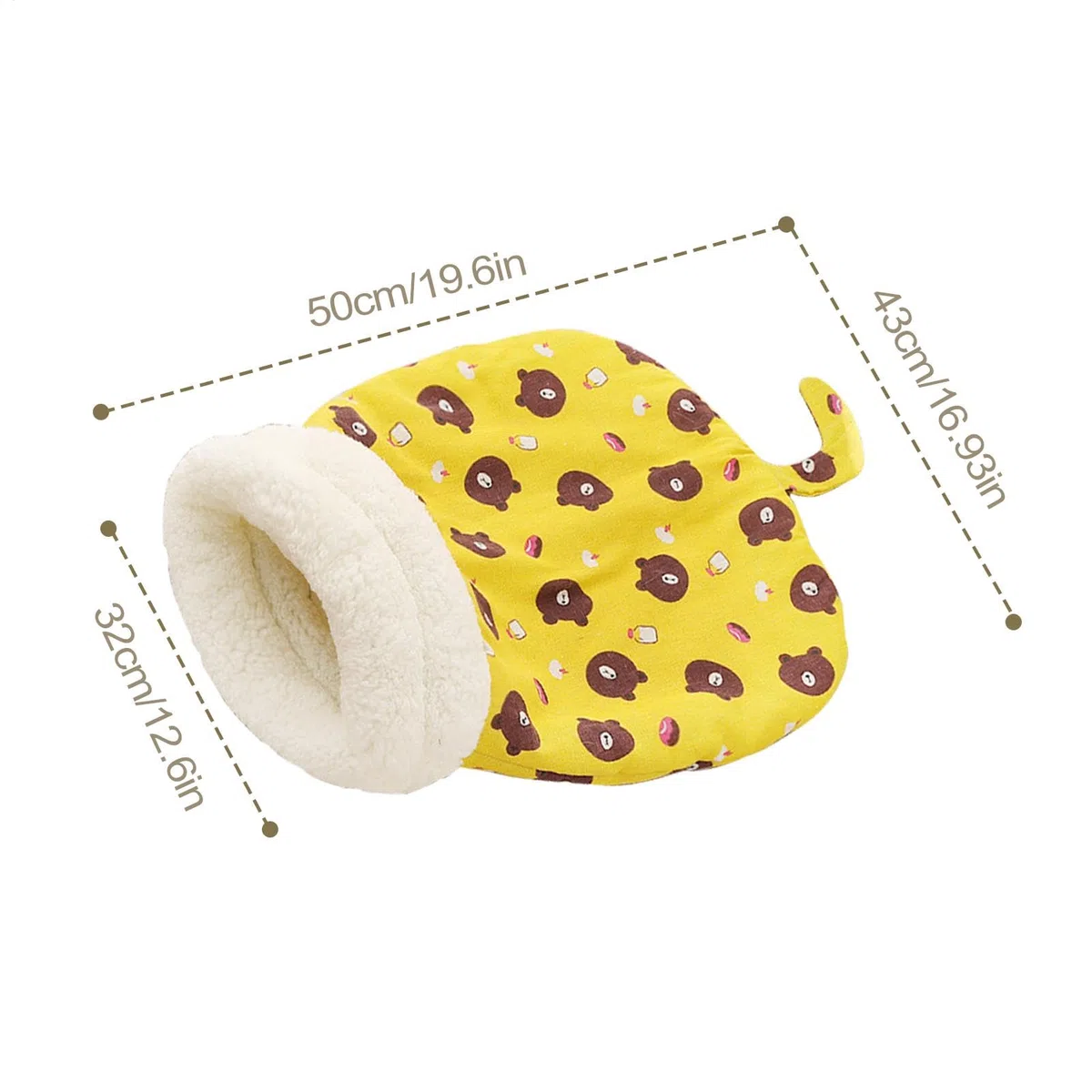 Accogliente Sacco A Pelo Per Gatti, Letto Nidos Per Animali Domestici, Accogliente Sacco A Pelo Per Animali Domestici, Materiale Morbido E Peluche, 50 Cm, Per Gatto Che Dorme E Fa Un