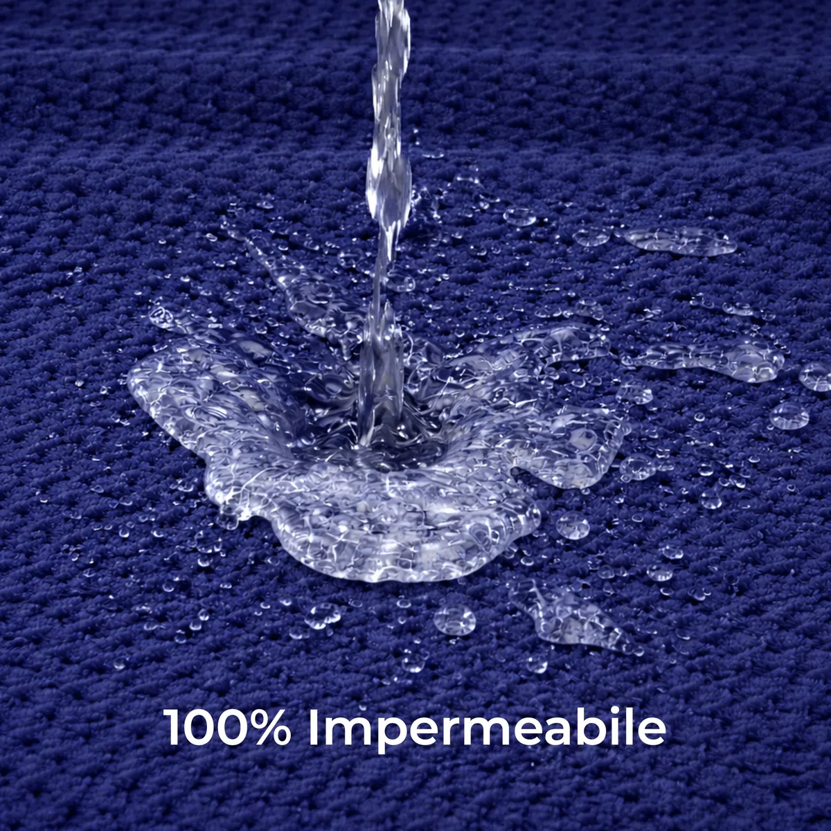 Dreamzie Coperta Impermeabile per Cani 80x100cm - Copridivano Impermeabile per Animali - Reversibile e Lavabile in Lavatrice in Pile Sherpa per Letto o Divano - Blu navy