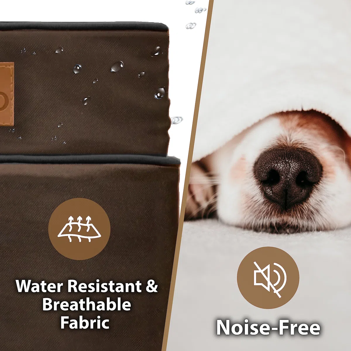 Ellie-Bo XL Mem. Dog Bed Cover - Marrone Impermeabile