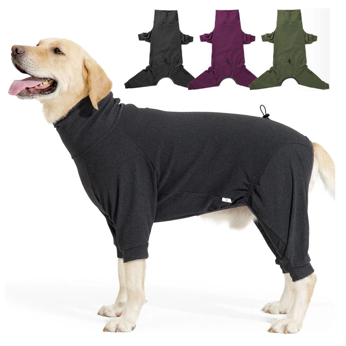 LIANZIMAU Maglione in Pile per Cani con Gambe Cappotto in Pile per Cani a Corpo Intero per l'Inverno Tuta Calda a Maniche Lunghe per Cani Body per Cani che Perdono Pelo Pigiama per Cani