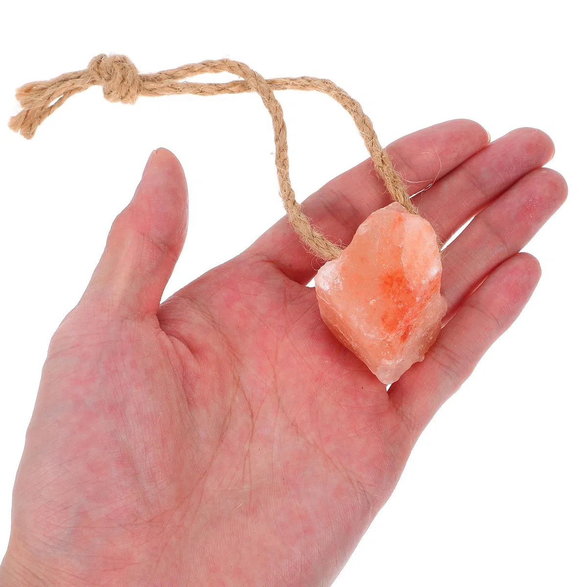 KICHOUSE 7 blocchi di sale minerale naturale su corda per l'alimentazione del bestiame (bovini, cervi, capre e altri animali da allevamento, circa 30-50 g)