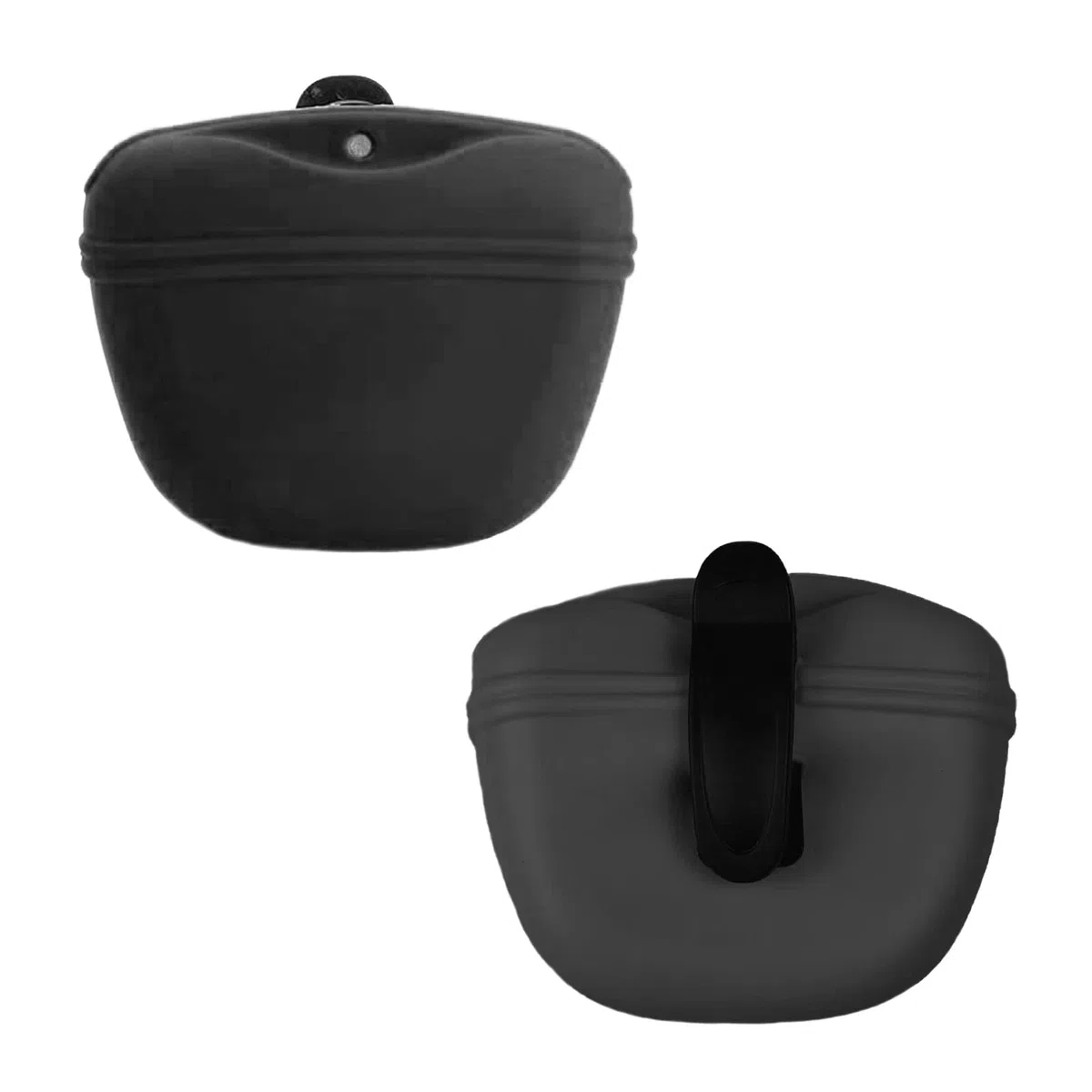 TSHAOUN 2 Pezzi Borsa Addestramento Cani in Silicone,Orsa per Cani in Silicone con Clip, Contenitore per Alimenti per Cani Portatile,Borsa per Alimenti Domestici con Borsa Magnetica (2 PCS)
