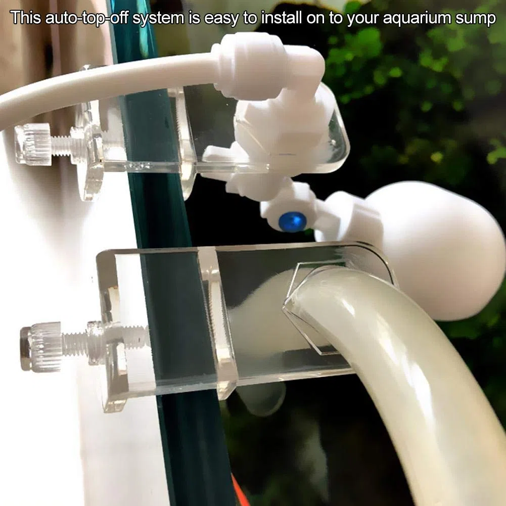 Riempitore di acqua automatico, regolatore di livello dell'acqua nonelettrico di plastica auto-top-off Montaggio valvola a galleggiante regolabile per serbatoio di pesci