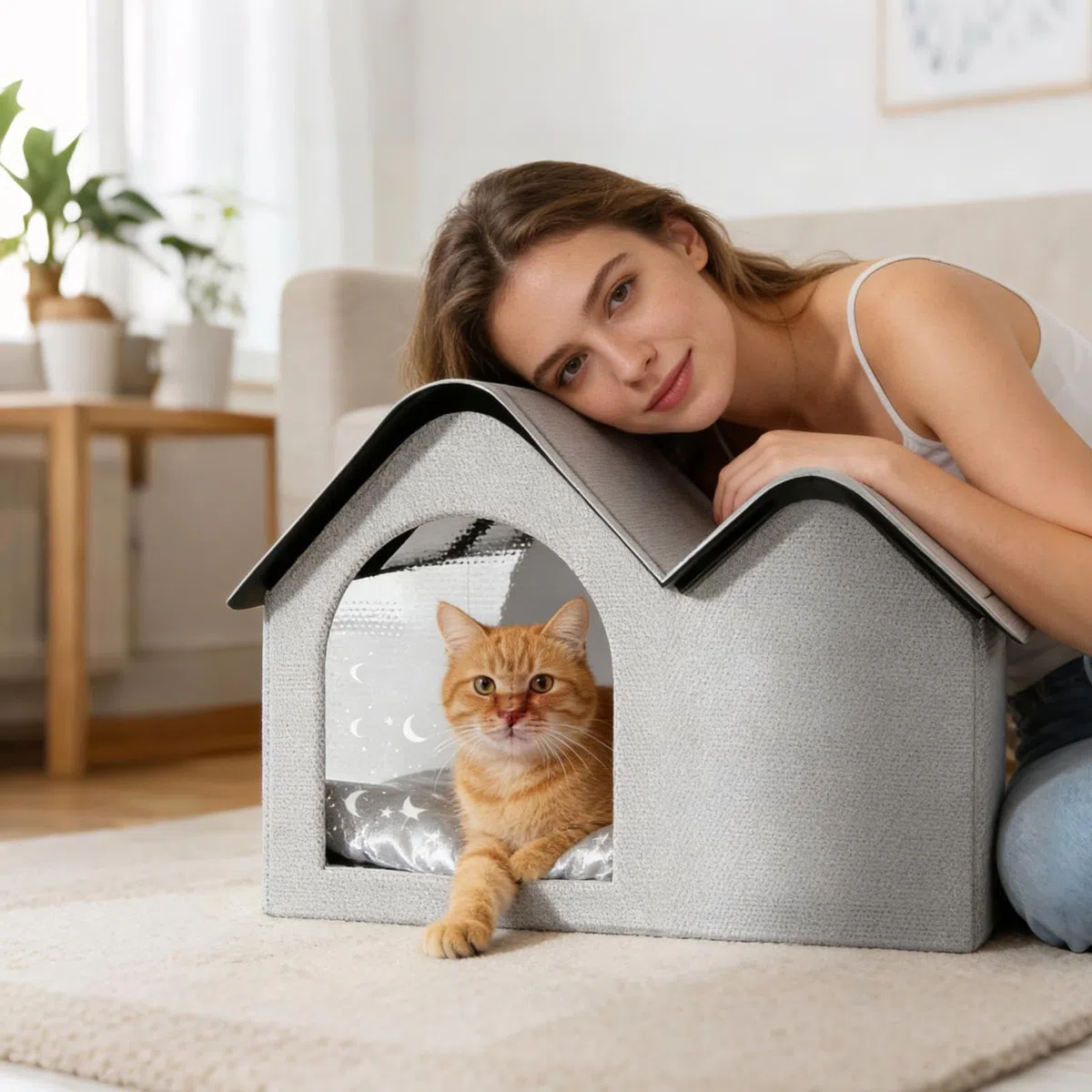Cuccia Refrigerante per Gatti - Cuccia Pieghevole con Pacchetto di Ghiaccio per Gatti - per Cane con Pacchetto Ghiaccio,per Interno, Giardino, Campeggio e Viaggi