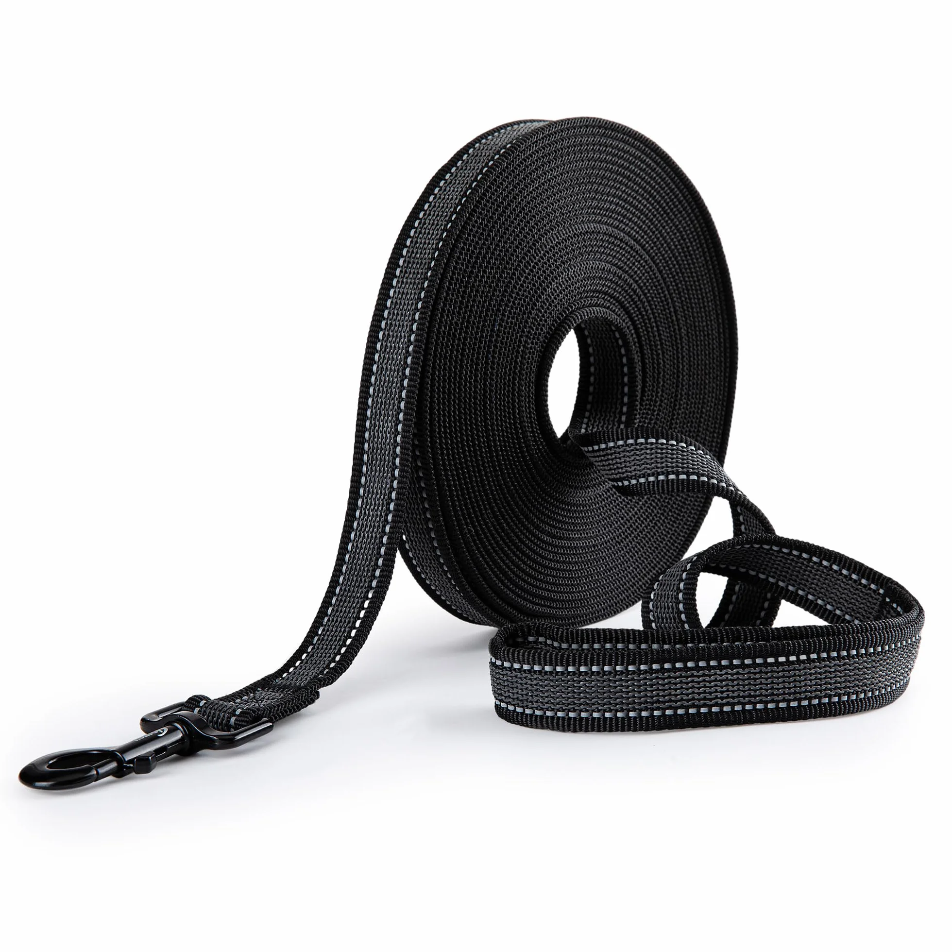 Toozey Lungo Guinzaglio per Cani Piccoli a Grandi e Medi con Gomma Antiscivolo e Strisce Riflettenti, 5m 10m 15m 20m Lunghina Cane Addestramento in Nylon Morbido e Resistente, 10m x 2,5cm