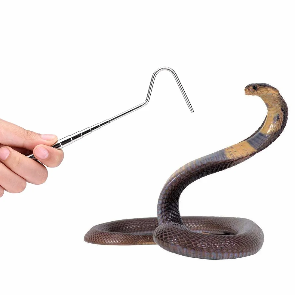 Zerodis Gancio di Cattura del Serpente in Acciaio Inossidabile telescopico Estensibile Cattura Serpente Gancio Cattura rettili per Cattura di rettili Controllo Animali in Movimento Samll