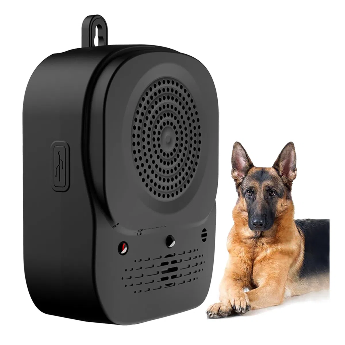 Dispositivo Antiabbaio per Cani, Ultrasuoni per Cani Ferma Abbaio Automatico con 4 modalità Frequenza con Telecomando, Dispositivo Antiabbaio Lungo Raggio 33ft, Interno/Esterno Efficace (Nero)