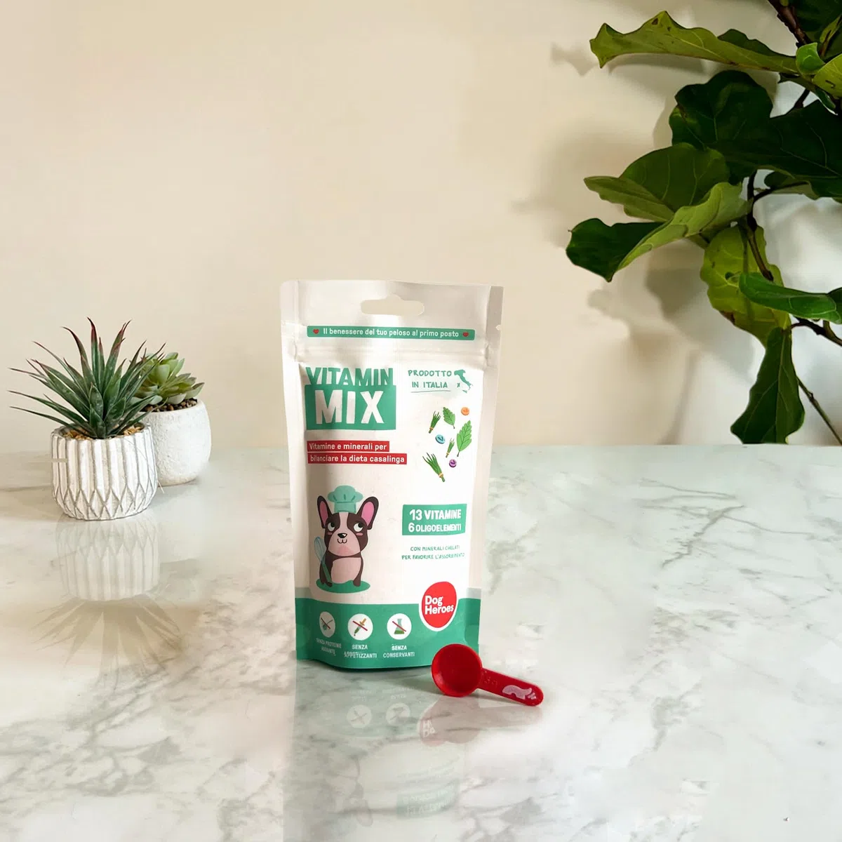 Dog Heroes - Integratore per dieta casalinga cani adulti - Ricco di vitamine e minerali essenziali - Polvere facile da dosare - 500 gr - Made in Italy