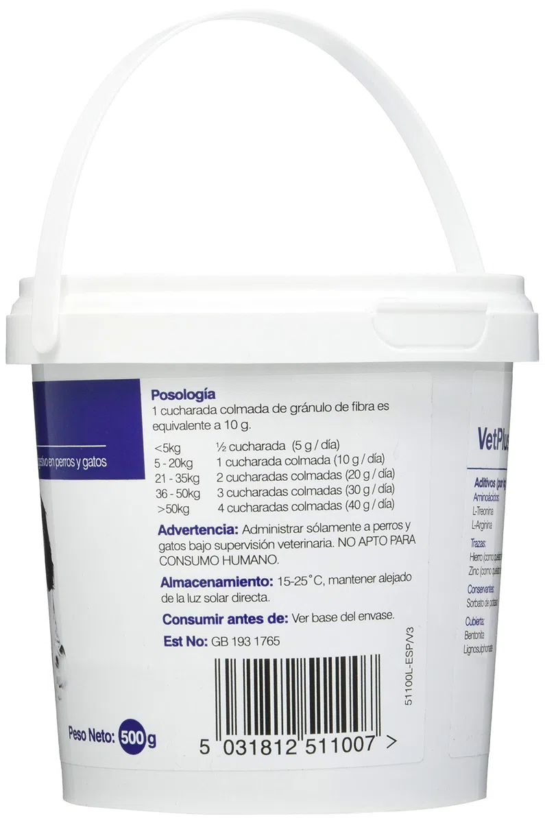 Vetplus Ltd Fibra per Cani e Gatti, 500 g