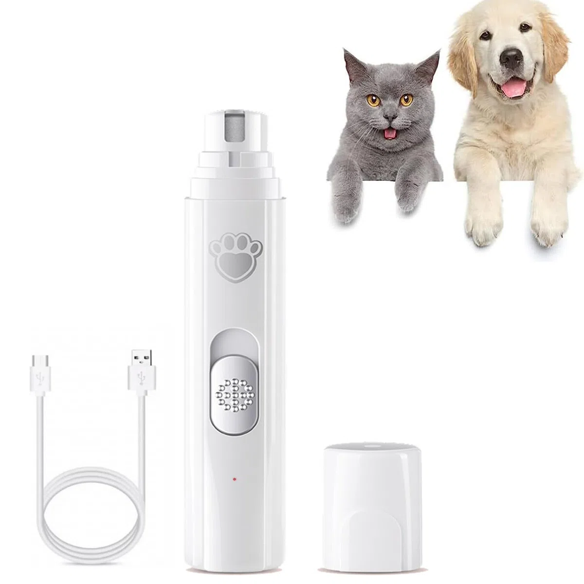 Lima Unghie Cani Tagliaunghie per Cani con Vibrazioni Tagliaunghie Elettriche Ricaricabili Ridotte a 2 velocità Professionale Taglia Unghie per Cani e Gatti di Taglia Piccola Media e Grande