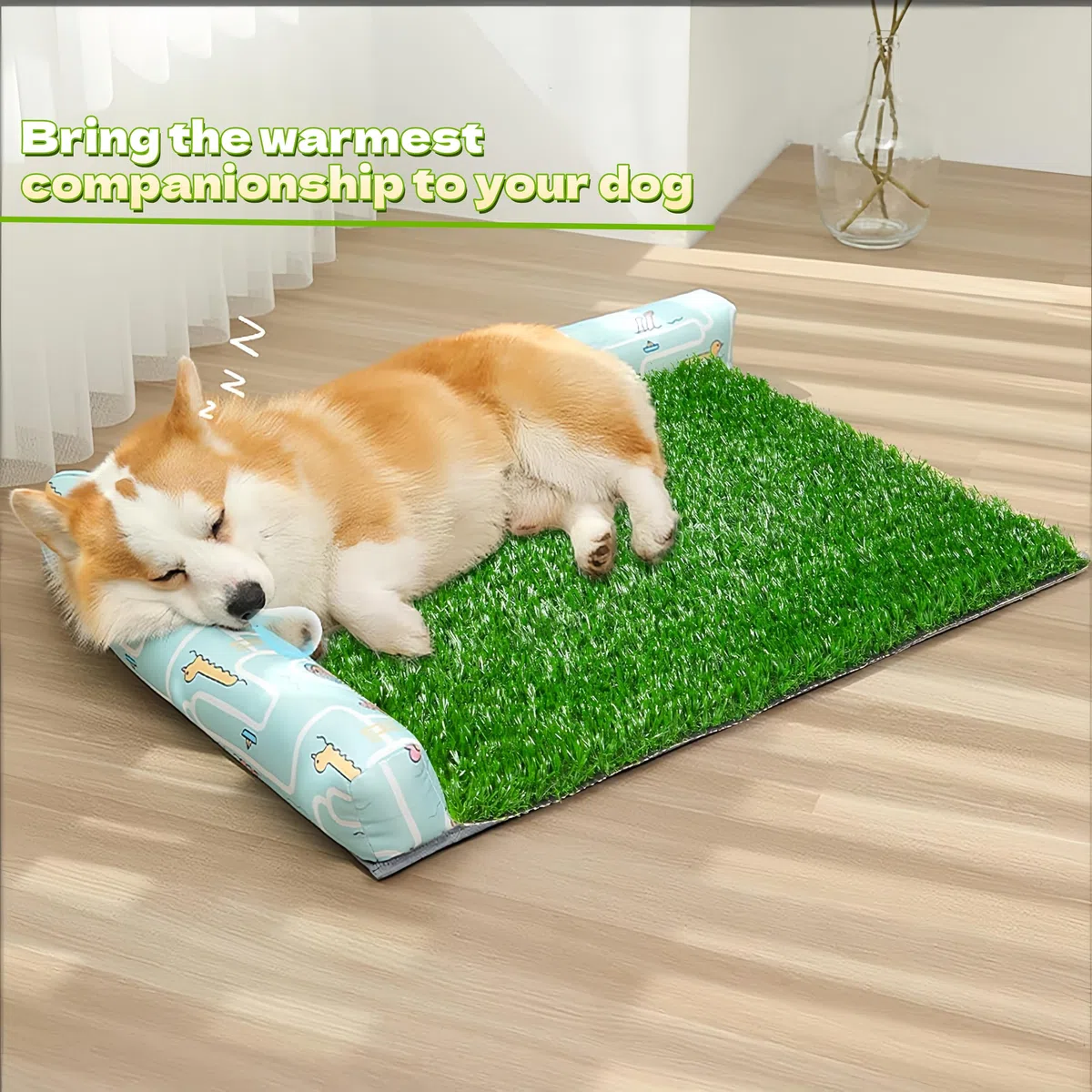 Guangyu Lettiera in Erba Sintetica per Cani, 2 Pack 63.5cm x 38cm Tappeto Erboso Artificiale, Erba Sintetica Assorbente Toilette