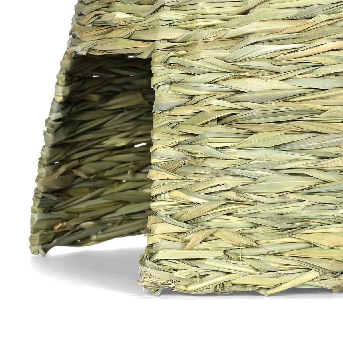 Generico Casa di Paglia per Animali Domestici - Nascondiglio Pieghevole per Porcellini D' in 21x7,5 Cm, da Gioco per Piccoli Animali in Naturali, Tana per Nascondere Conigli Intrecciata