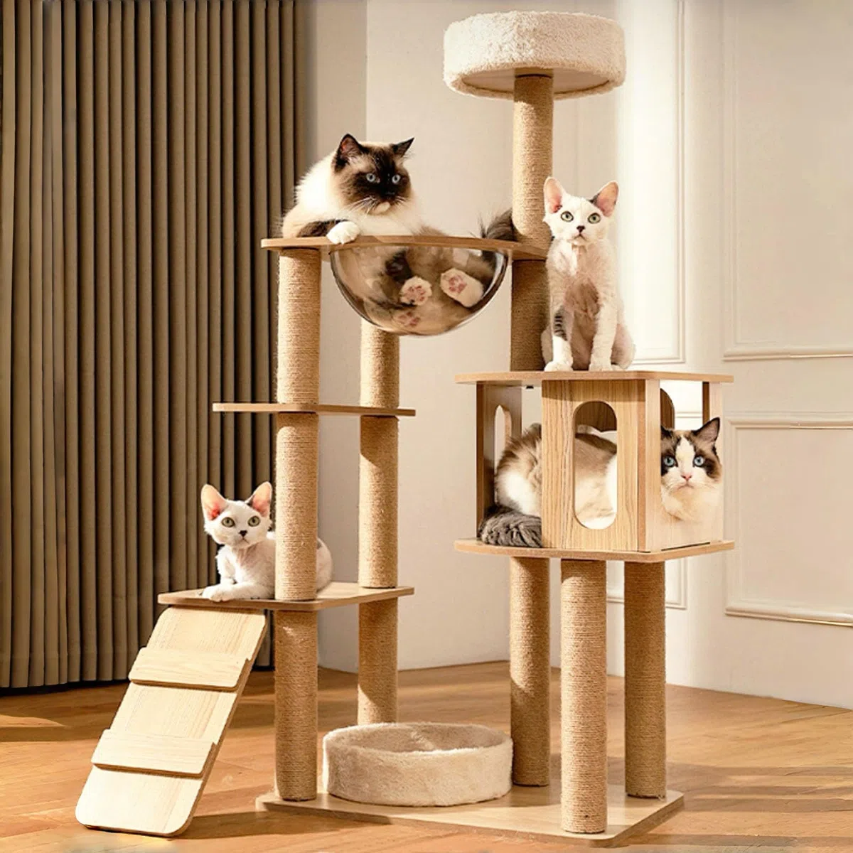 Corda Tiragraffi per Gatti in Juta Naturale 100m x 6mm Corda di Sisal per Gatti, Refil per Tiragraffi Fai da Te per Arrampicata per Casa e Giardino Decorazioni