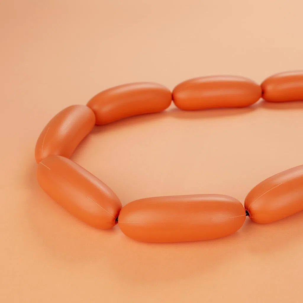 Balvi Guinzaglio cane Hot Dog Colore marrone Trendy guinzaglio per passeggiate con stile Plastica 110