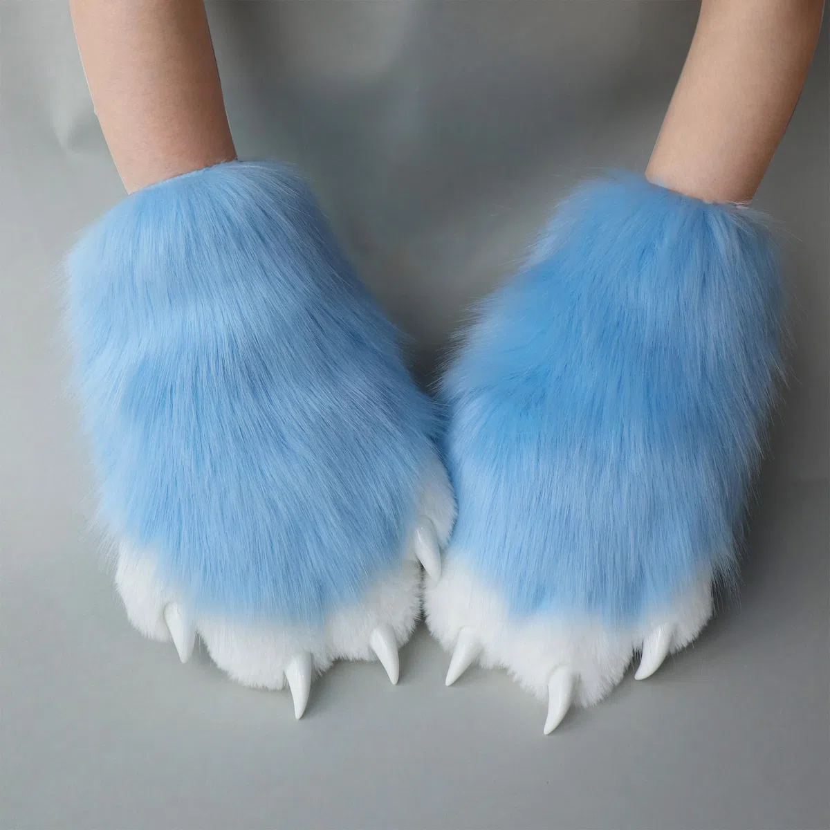 Comode zampe pelose in pelliccia sintetica con zampe di pelliccia, Therian Paws Therian Stuff Therian Gear, Simpatici guanti a zampa di gatto Guanti Therian con artigli, Stuff peloso Guanti da