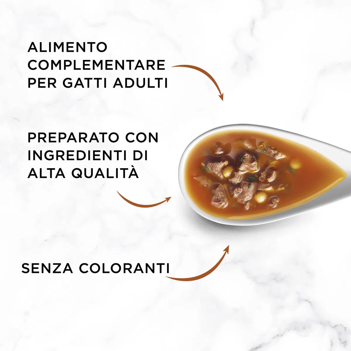 GOURMET SOUP ROYALE Alimento Umido Complementare per Gatti Adulti gusto Pollo guarnito con Perle di Pasta e Spinaci, 30 Buste da 45g