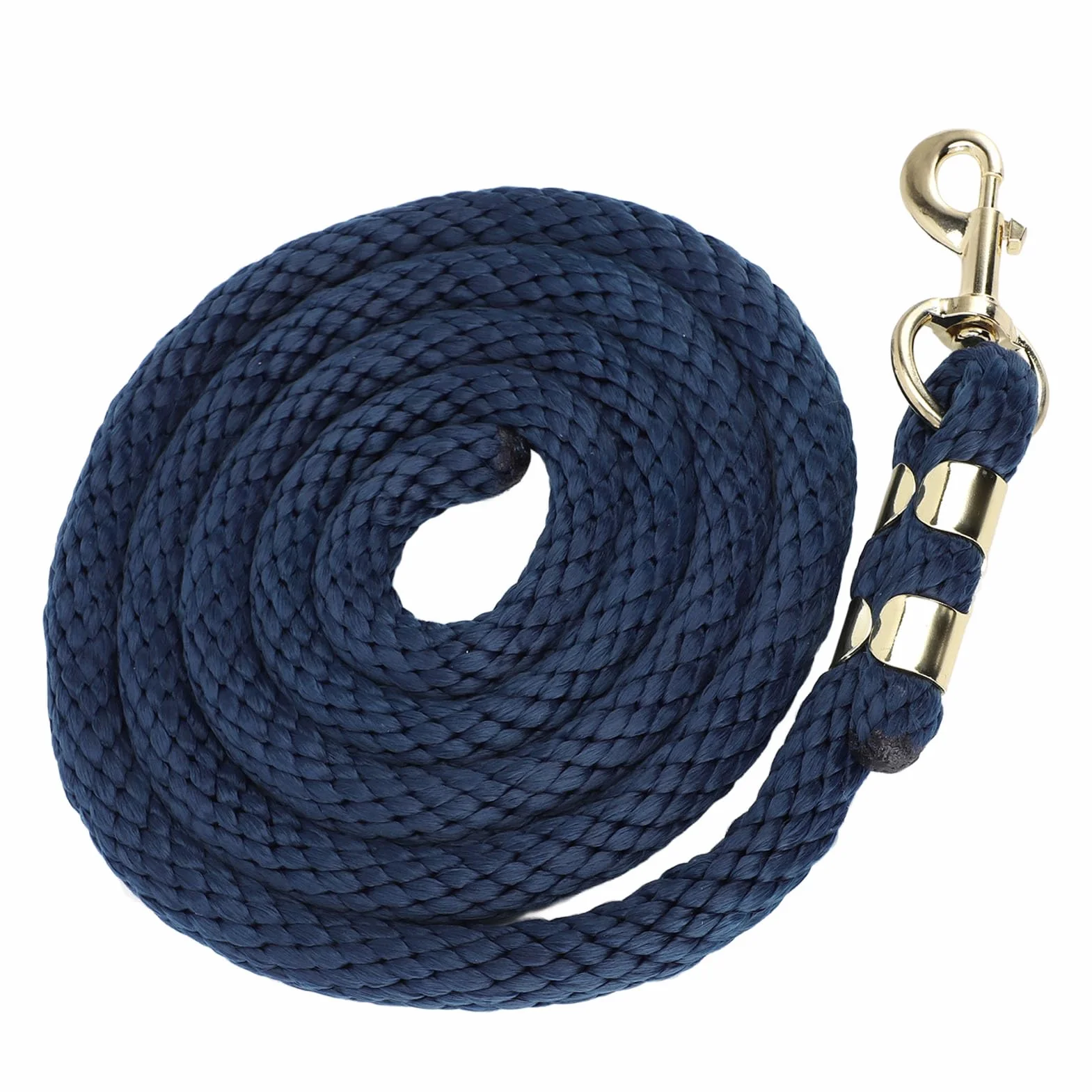 Linea di Affondo a Cavallo Corto da 2 M, Resistenza di Rottura di 1.500 Kg PP PP + Scap in Acciaio Inossidabile per L'allenamento del Puledro, Maneggevolezza (Blu navy)