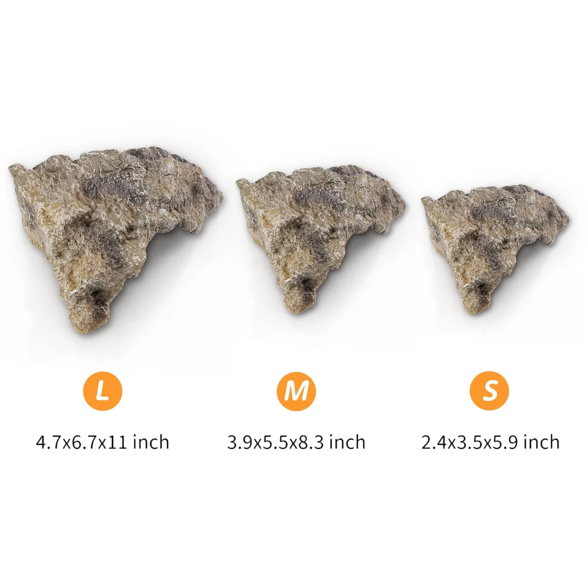 Pelli di rettili Roccia Rettile Grotta Nascondiglio Terrario Habitat Decor Ornamento per Piccole Lucertole Drago Barbuto Serpente Tartaruga Rane Anfibi Grande
