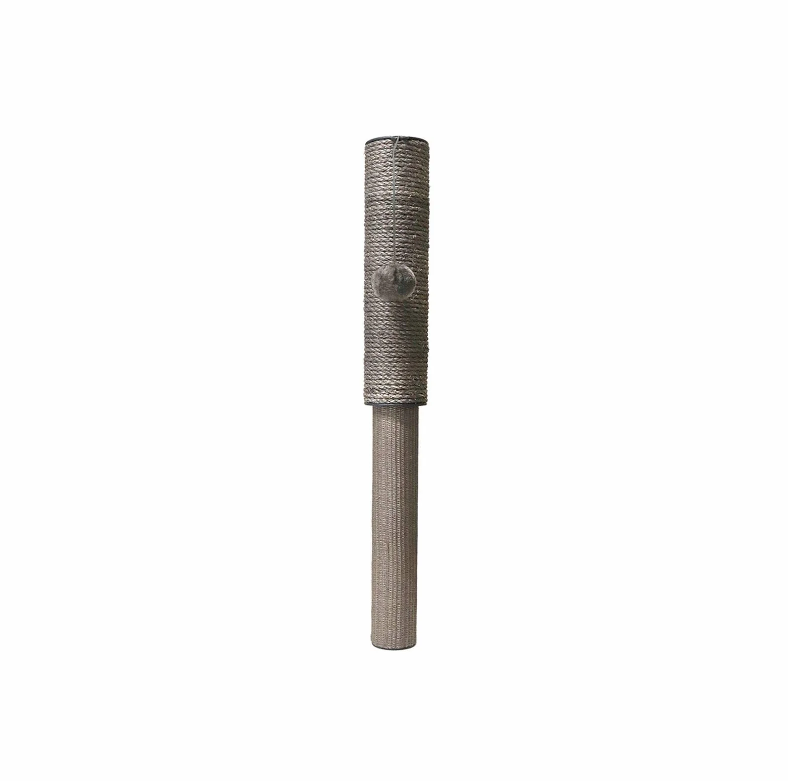UNITED PETS Cat Pole - Palo Tiragraffi da Tavolo per Gatti, Palo Allungabile, di Design, Palo Tira graffi da Tavolo in Sisal e Rattan Grigio, Gioco per Gatti con Pallina