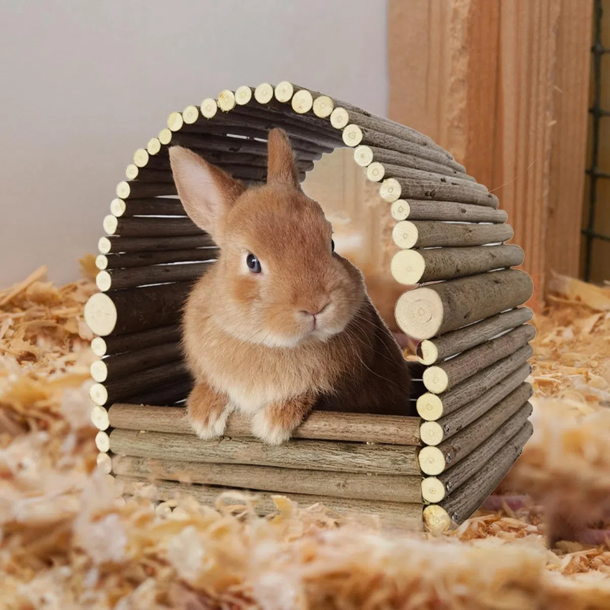 Nascondiglio per conigli in legno - rifugio per roditori in legno, nascondiglio rimovibile per digrignare i denti dei conigli | Casa per il riposo e il gioco degli animali per conigli, cincillà, crice