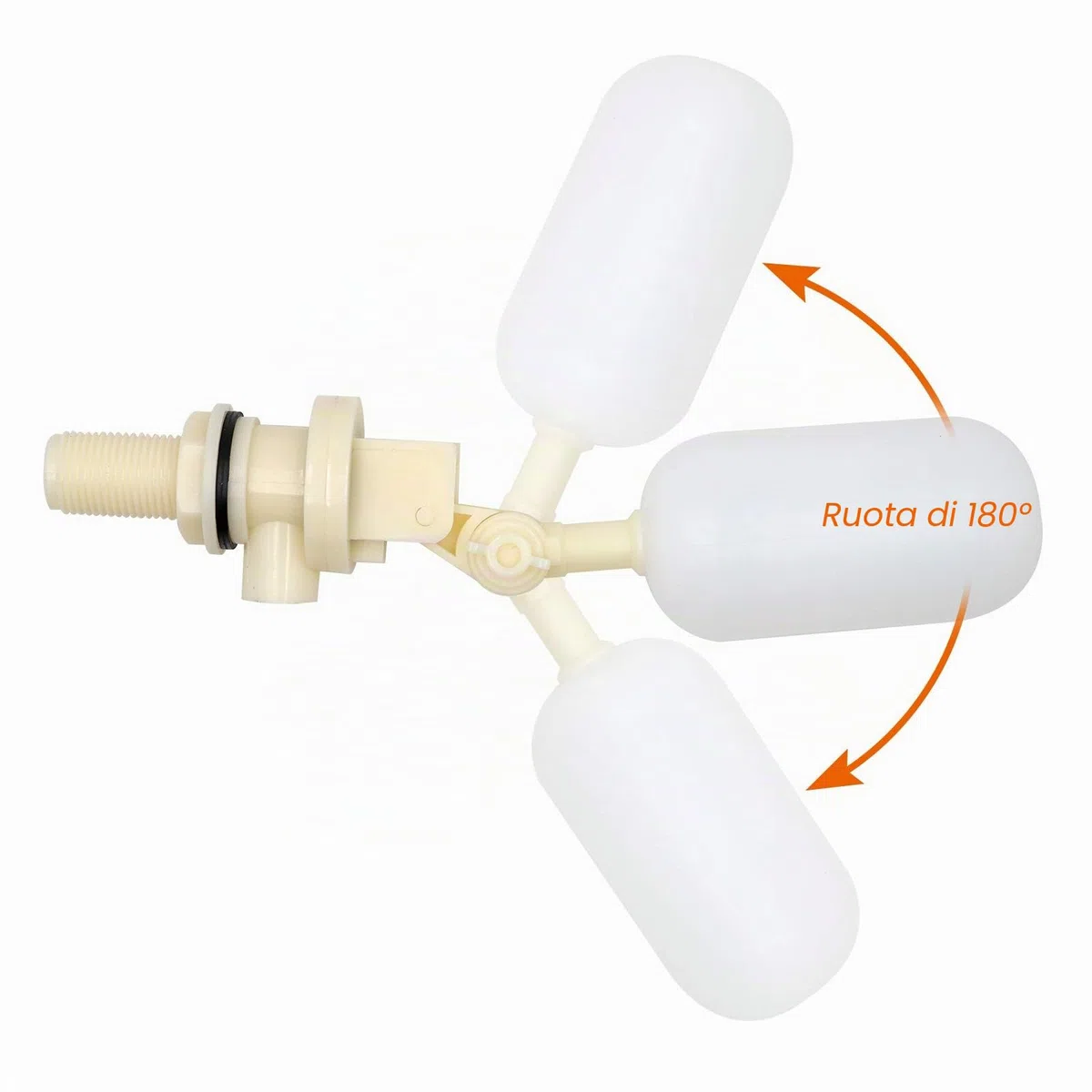 Valvola a Galleggiante per acqua da 1/2 "con Braccio Regolabile, Valvola a Sfera per Abbeveratoio Automatico per Abbeveratoio per Bovini per Cavalli, Pecore, Maiali, Cani