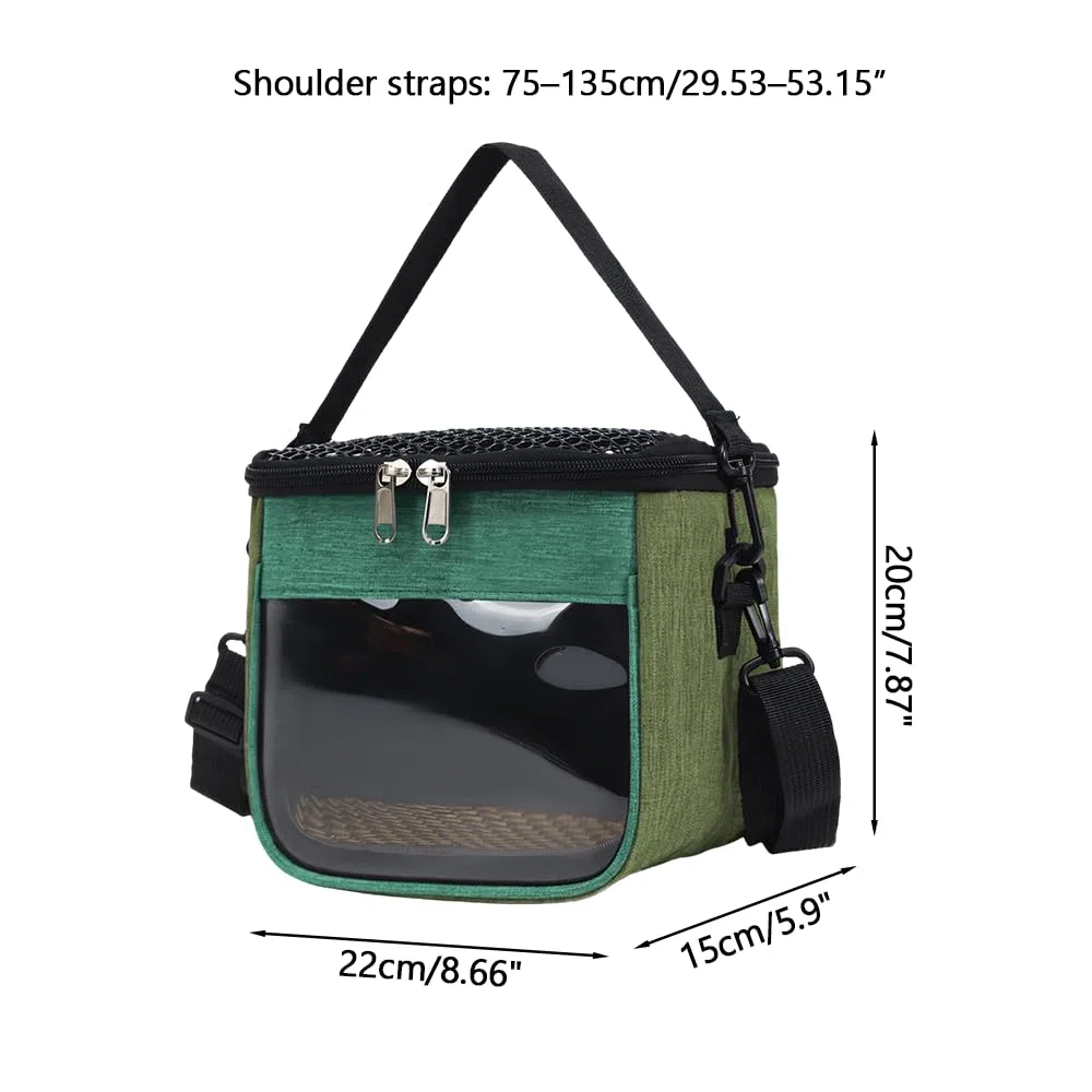 Borsa per il Trasporto di Piccoli Animali, Borsa da Viaggio Animali con Tracolla e Tappetino Rimovibile, Marsupio Portatile per Criceti, Petauri dello Zucchero e Scoiattoli Volanti