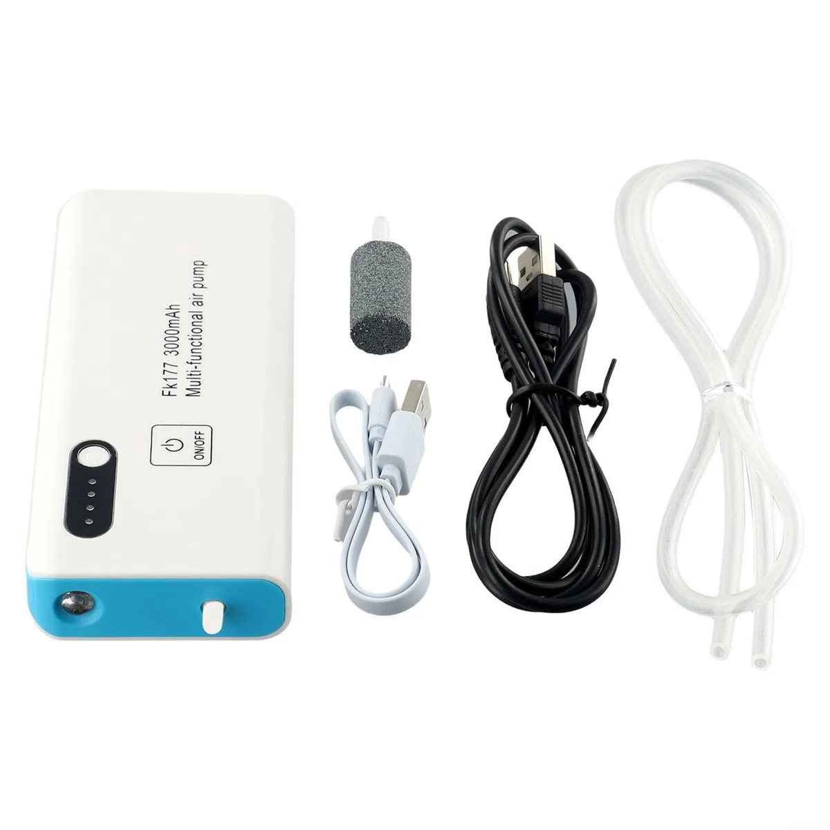 Aeratore portatile da pesca, pompa di ossigeno di ricarica USB, compatto e