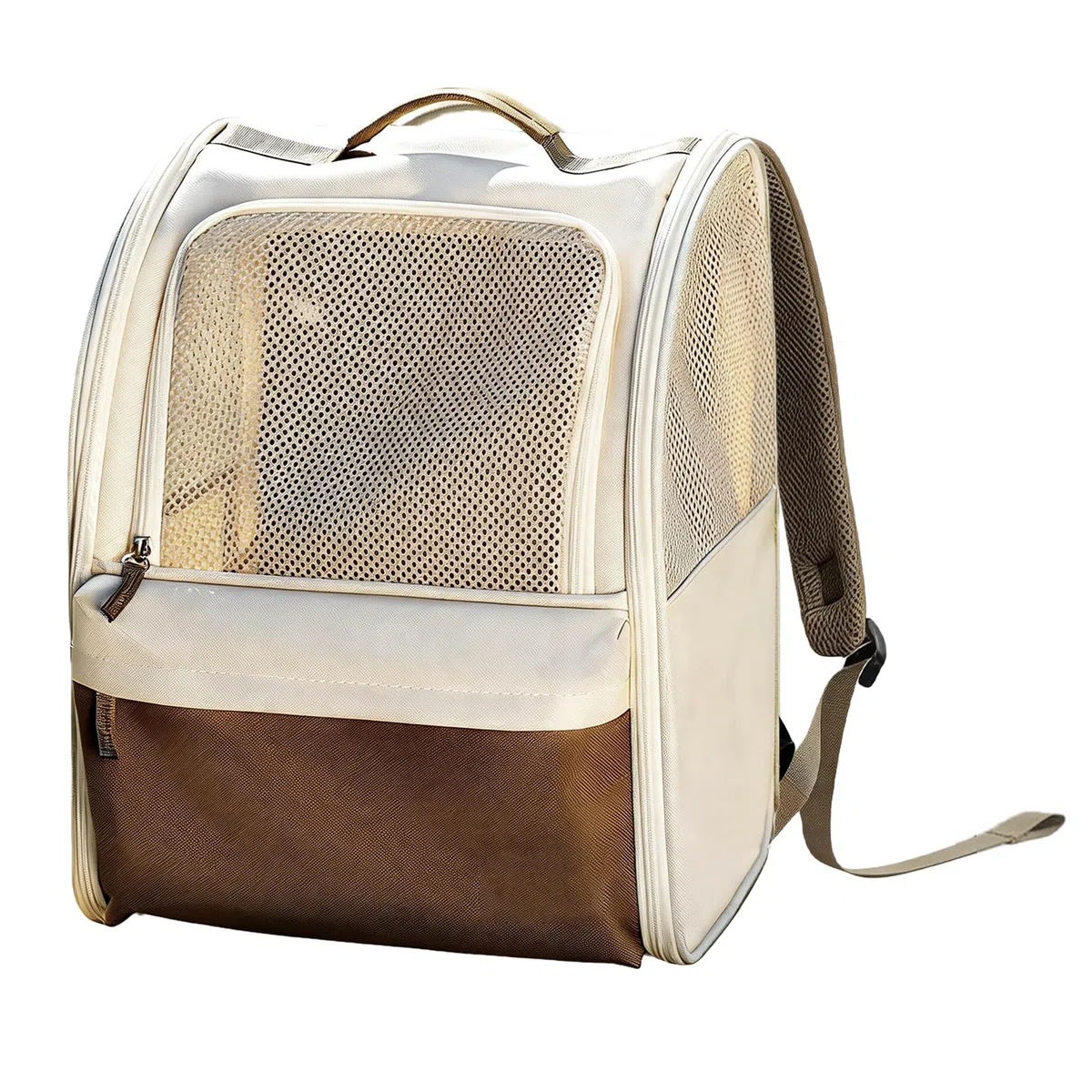 Zaino per animali domestici con finestra a rete, impermeabile 600D Oxford, zaino per cani e gatti, borsa per gatti portatile e pieghevole, borsa per cani traspirante e leggera da viaggio