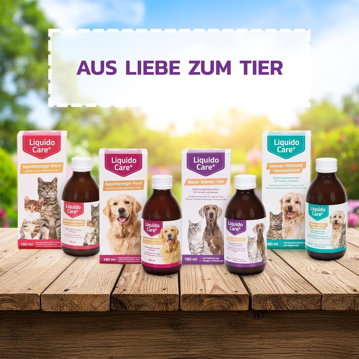 LiquidoCare Renal (180 ml) – Mangime complementare per cani e gatti – con verga d’oro, selenio, vitamine e acidi grassi omega – integrazione nutrizionale liquida