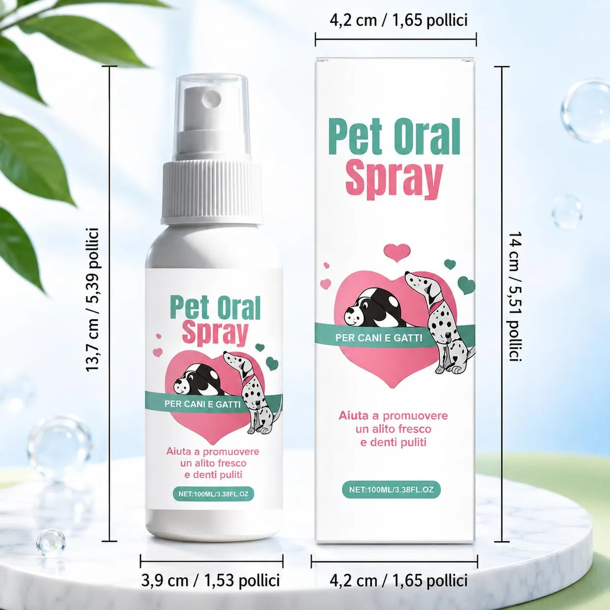 Codallma Spray Per La Cura Dentale Per Cani E Gatti- Dentifricio Spray Per Cani Delicato Per Denti Gengive E Routine Dopo I Pasti (bianco-1PCS)