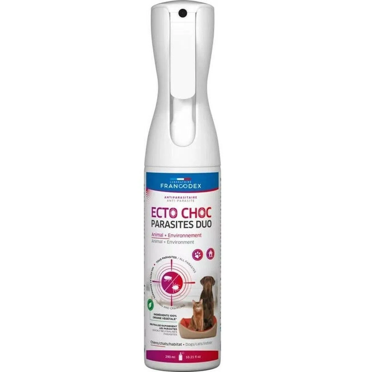 Francodex - Ecto Choc Parassiti Duo 290 ML antiparassitari per cani, gatti e habitat