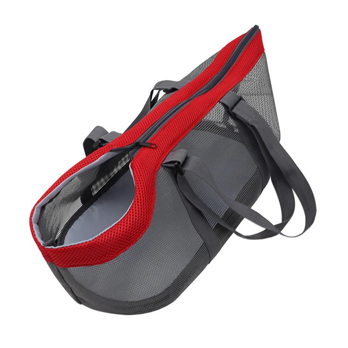 Gralara Borsa per Trasportini per Animali Borsa per Cani Borsa per Cani Gabbia Design a Rete con Tappetino Rimovibile Borsa da Viaggio per Gatti O Cani di Peso Inferiore a 6 kg, Grigio Arancio