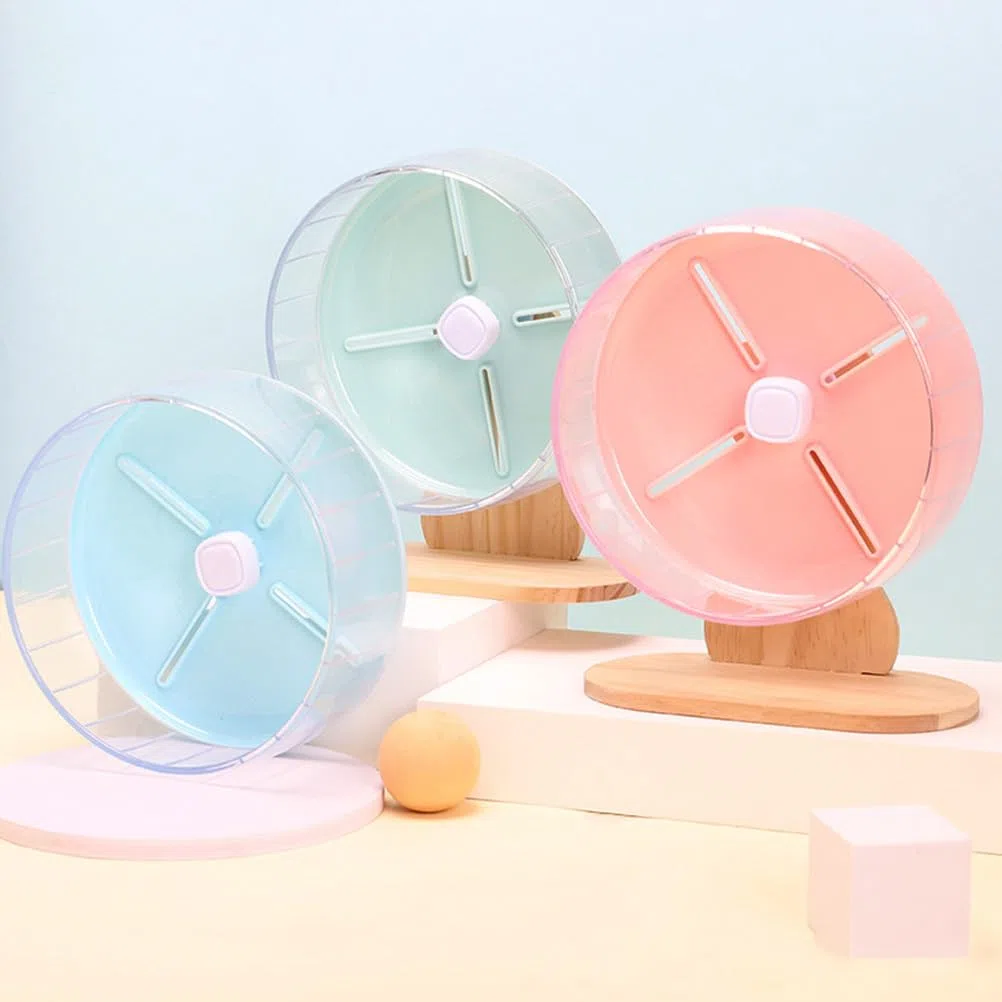 FRCOLOR Ruota per Criceti da 20 Cm di Ruota per Esercizi Silenziosa per Piccoli Animali Domestici Base Stabile Giocattolo per Attività con Animali Domestici Per Il Gioco E L'Attività