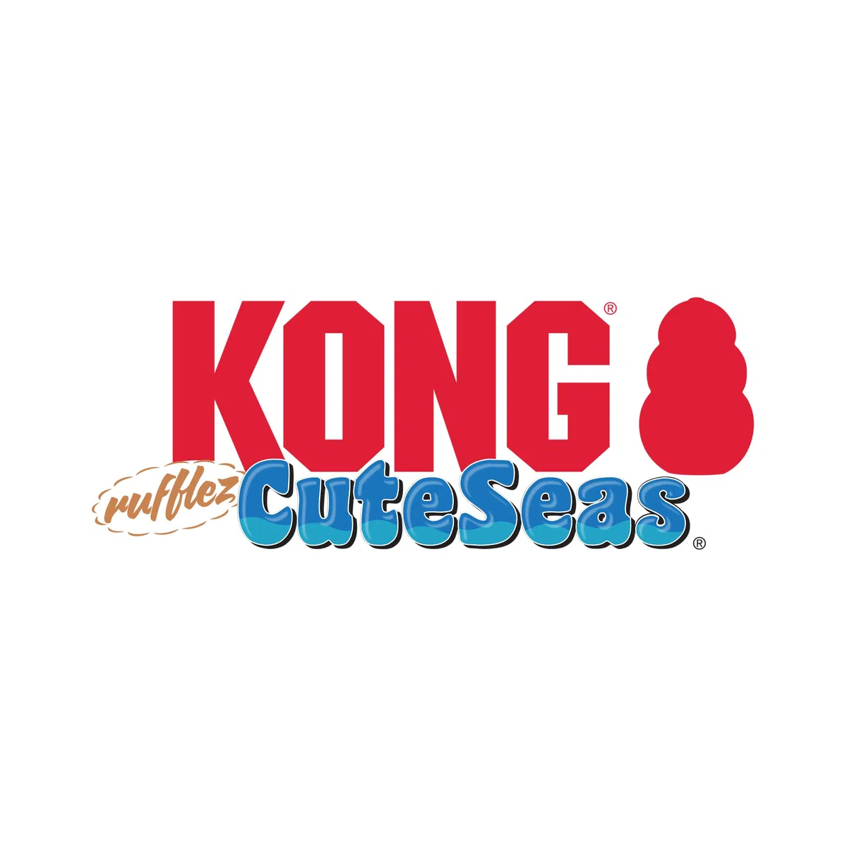 KONG Cuteseas Rufflez, morbido peluche increspato per cani (squalo)