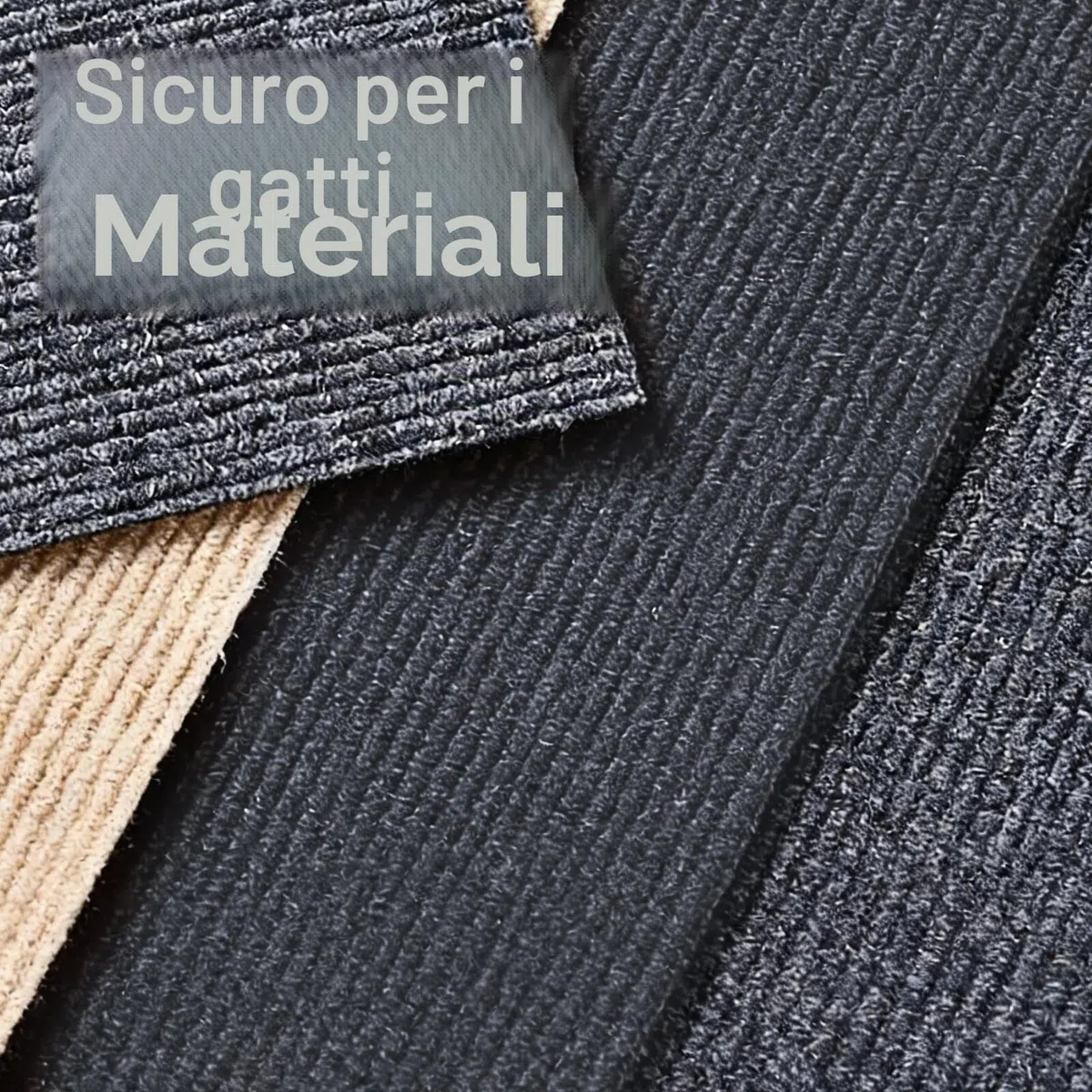 Tappeto Tiragraffi per Gatti Autoadesivo - 300 x 40cm, Protezione Divano Graffi Gatto, Riutilizzabile e Tagliabile, DIY Tiragraffi per Gatti, Ideale per Divani Mobili Pareti Cachi