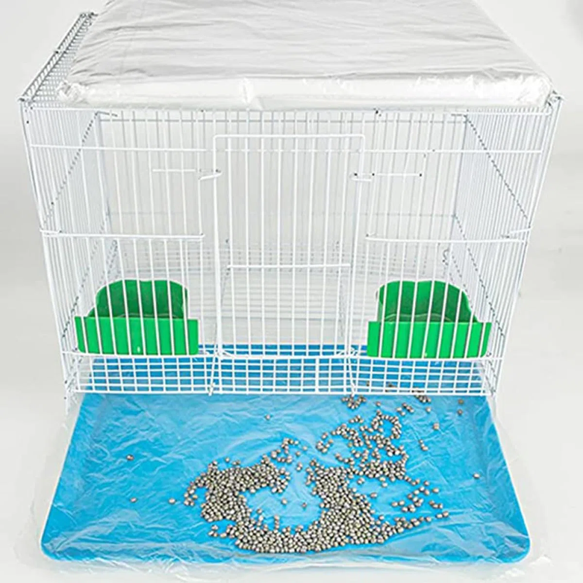 Amosfun Tappetino Antisporco per Gabbia 100 Pezzi 95X70 CM Pellicola in PE per Criceti, Ricci e Porcellini d'India, Rivestimento USA e Getta per Animali Domestici da Interno