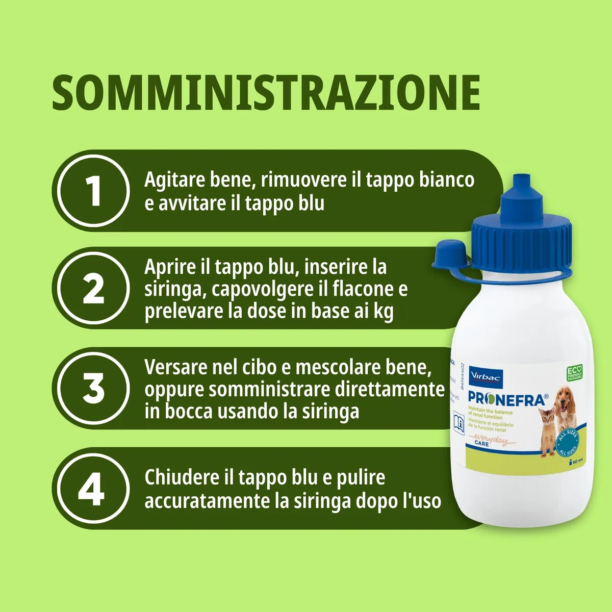 Virbac Pronefra - Mangime complementare dietetico per piccoli animali, confezione da 1 (1 x 60 ml)