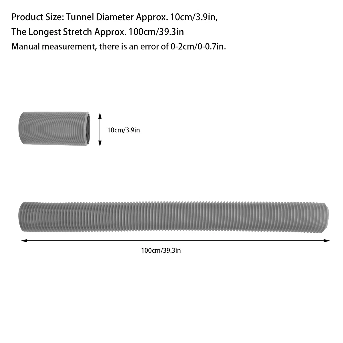 Tunnel Retrattile per Animali Domestici, Tunnel per Criceti Giocattolo Espandibile e Pieghevole per Gabbia, 10 cm Accessorio Gabbia per Criceti, per Cincillà, Ratti, Conigli Nani