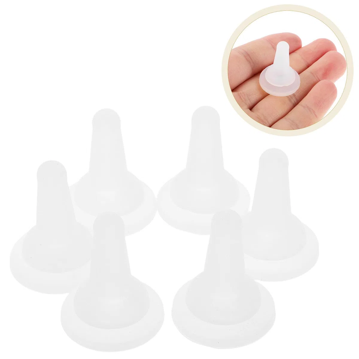 Set 50 Ciucci per Biberon in Silicone Morbido per Animali Domestici, Tettarelle Piccole Trasparenti per Gattini, Cuccioli e Conigli, Accessori per Alimentazione e Cure Ragazzo