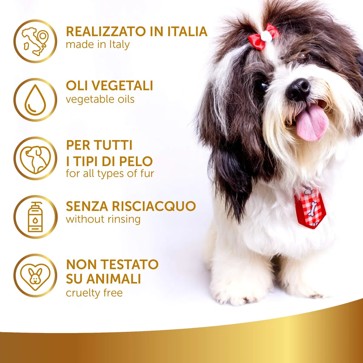 Shampoo a Secco Naturale per Cani - Lavaggio Senza Bisogno di Acqua o Risciacquo - Ingredienti di Origine Vegetale - per Tutti i Tipi di Pelo, Linea 101 (500ml)
