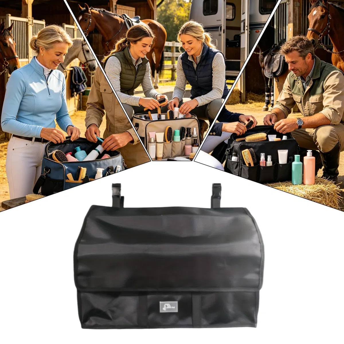 Porta toelettatura cavallo | Organizer Portaoggetti Impermeabile Leggero Compatto - Porta Attrezzi per Toelettatura Cavallo - per Scuderia Esterni Interni Fienile Trailers Equitazione Spazzole Fornitu