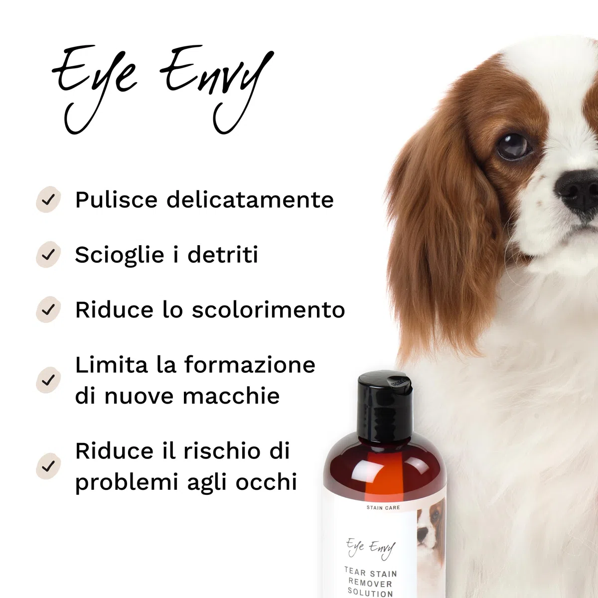 Eye Envy Tear Stain Remover Solution for Dogs|100% Natural,Safe|Recommended by Breeders/Vet/Professional Handlers/Groomers|Contains colloidal Silver (2oz)