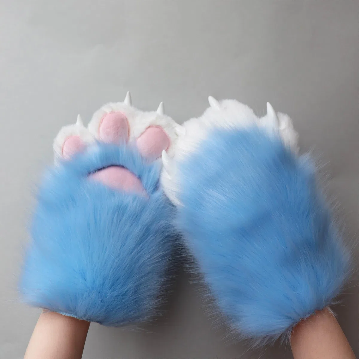Comode zampe pelose in pelliccia sintetica con zampe di pelliccia, Therian Paws Therian Stuff Therian Gear, Simpatici guanti a zampa di gatto Guanti Therian con artigli, Stuff peloso Guanti da