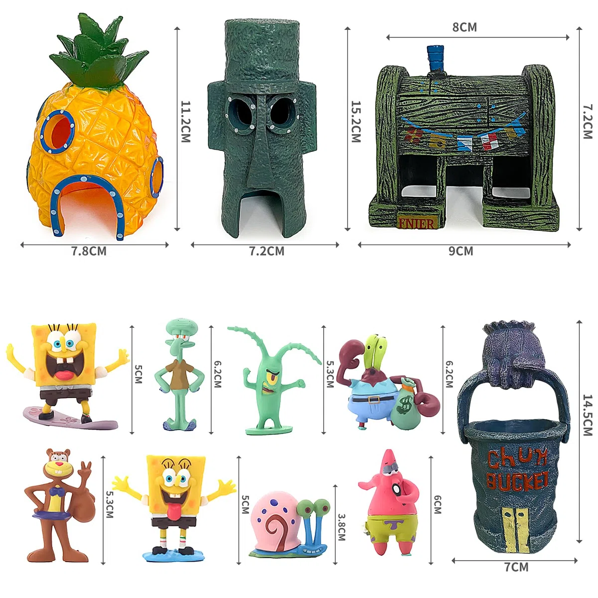 MeYuxg Decorazione per Acquario, Ornamento per Acquario, Accessorio per Serbatoio di Pesci in Resina a Forma di Ananas
